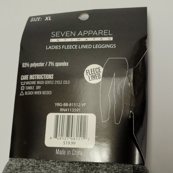 Seven Apparel Intimates Fleece Lined Legging - Picture 3 of 3